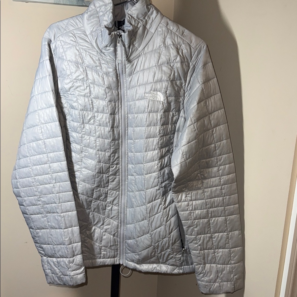 North Face ThermoBall Jacket Womens Large  Quilted Insulated Full Zip Warm Coat
